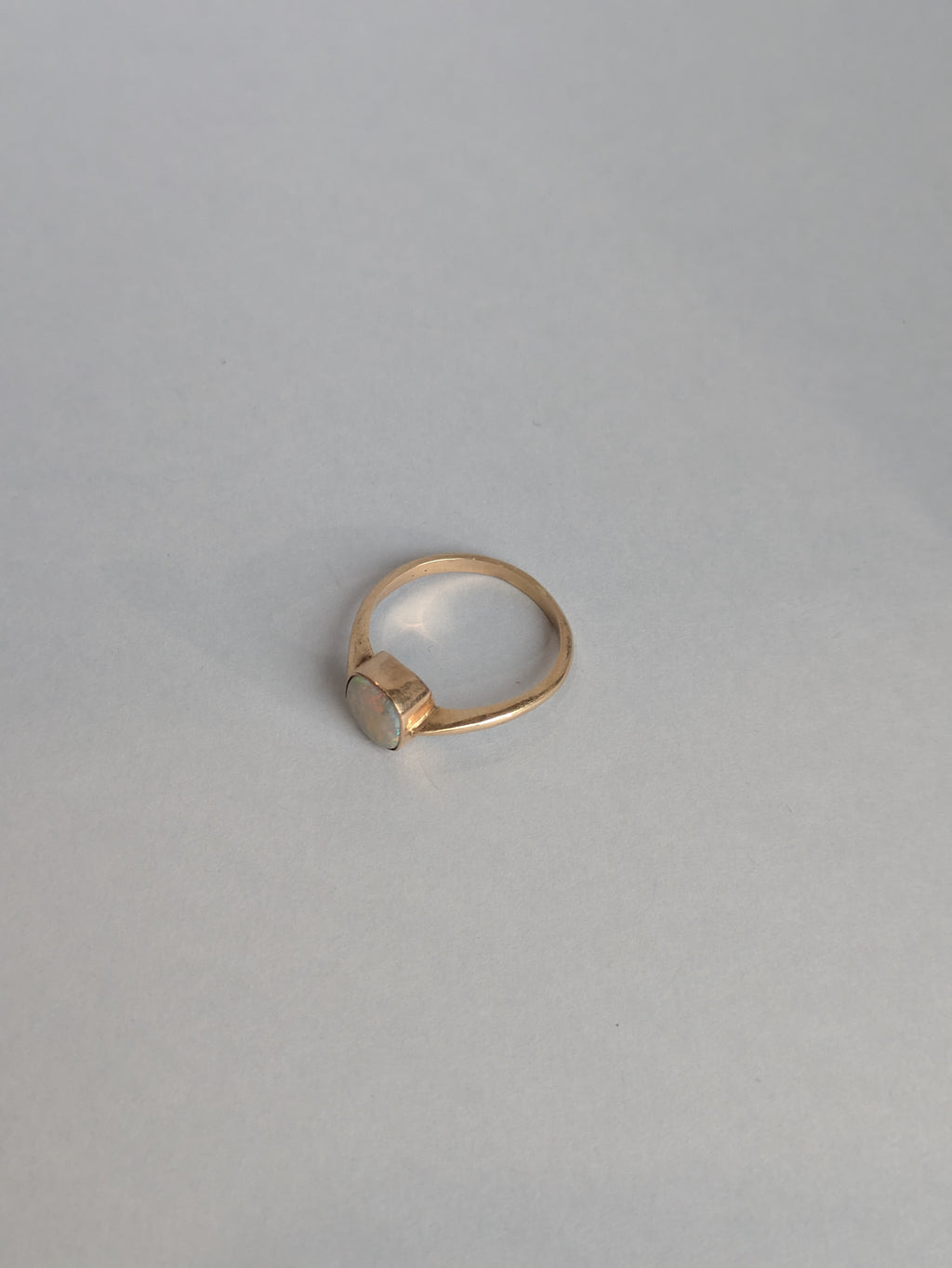 Square Bezel Opal Ring