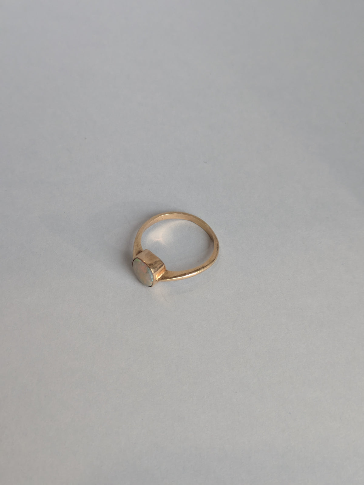 Square Bezel Opal Ring