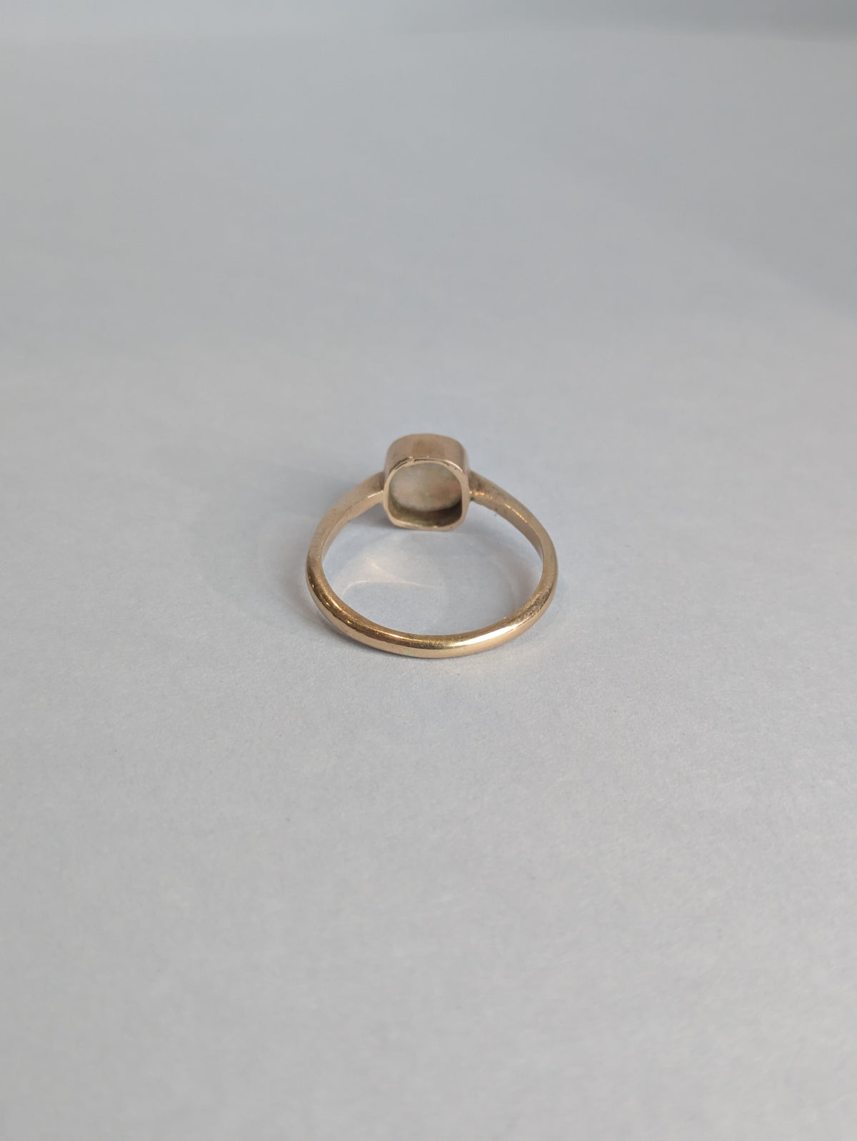 Square Bezel Opal Ring