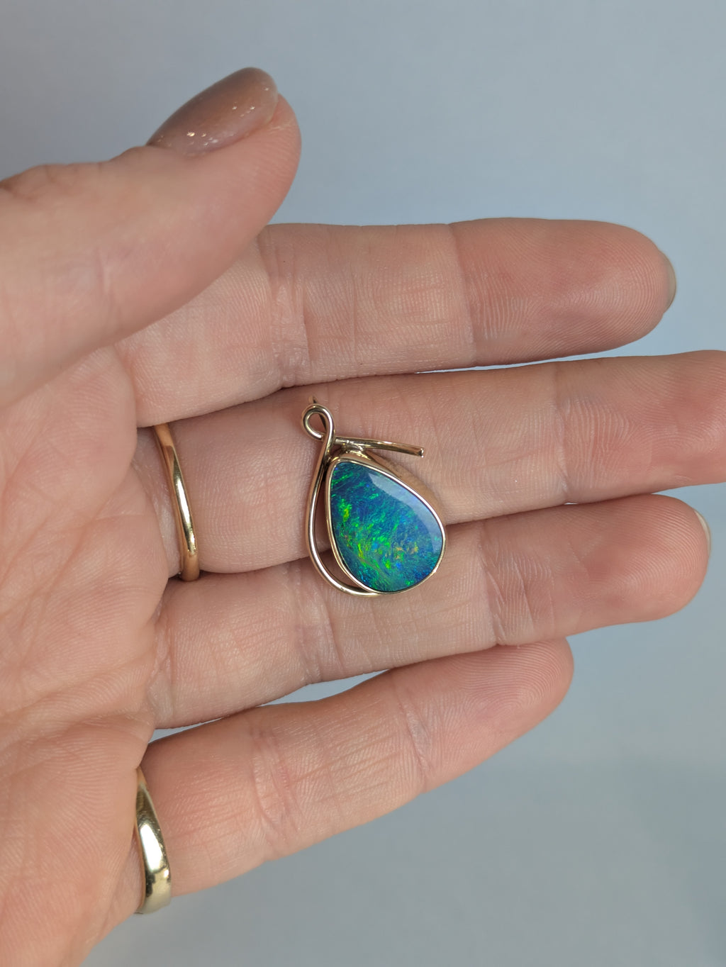 Black Opal Doublet Pendant