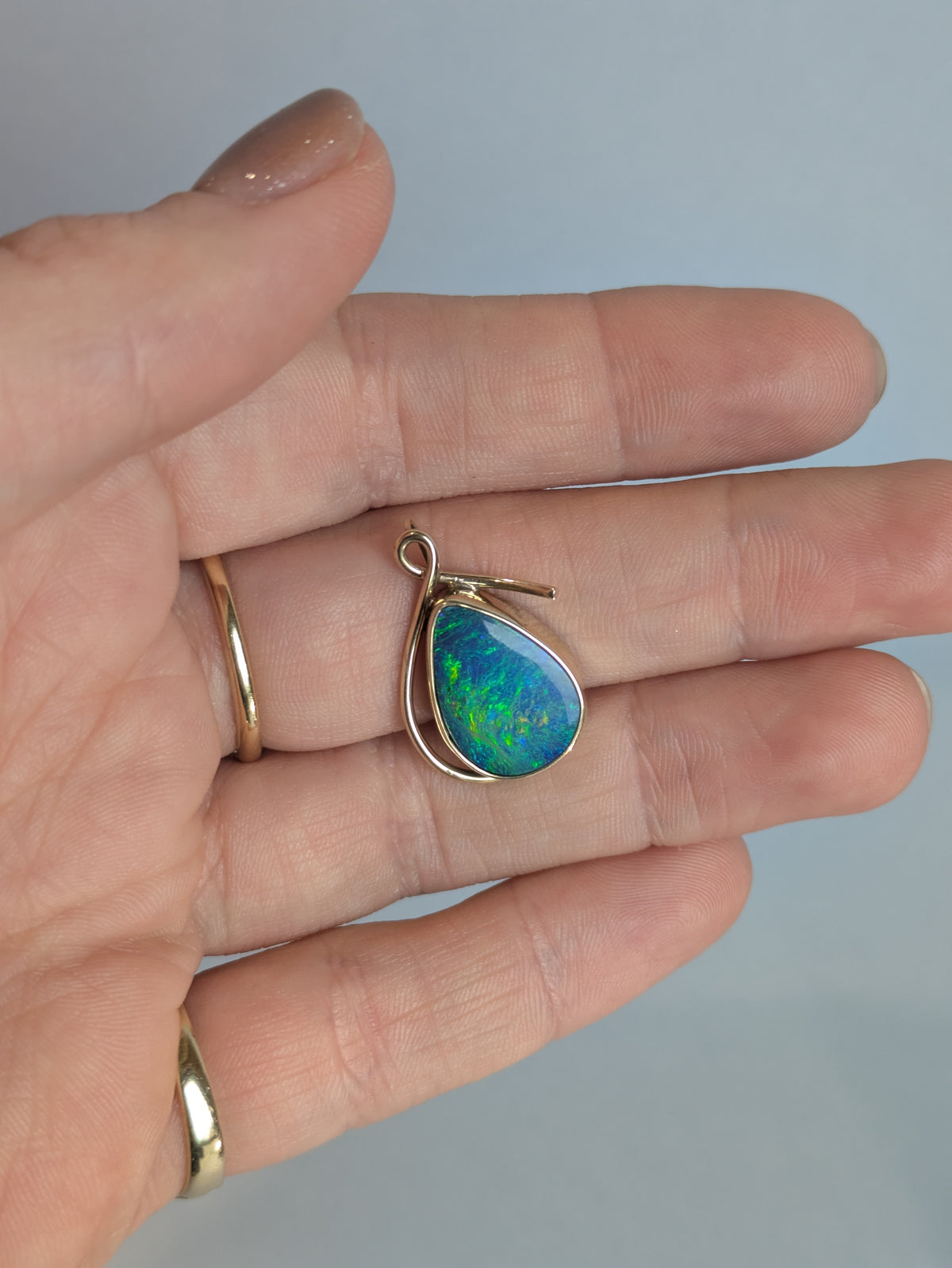 Black Opal Doublet Pendant