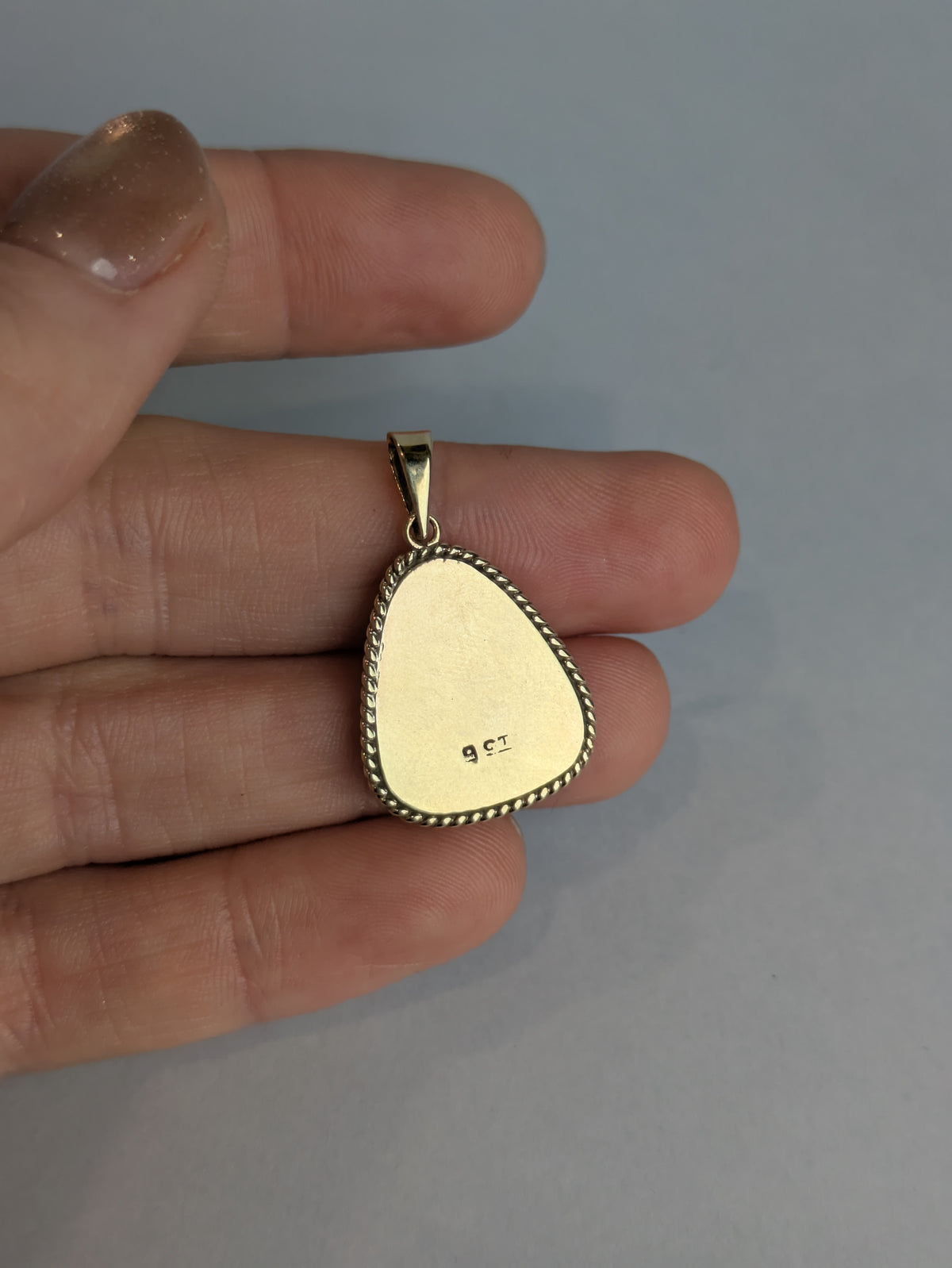 Black Opal Doublet Triangular Pendant
