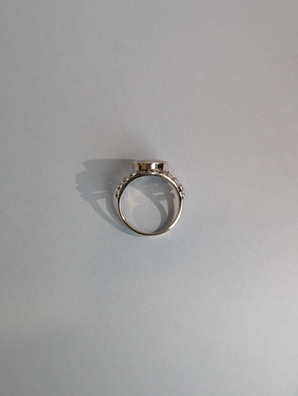 Wide Textured Opal Ring