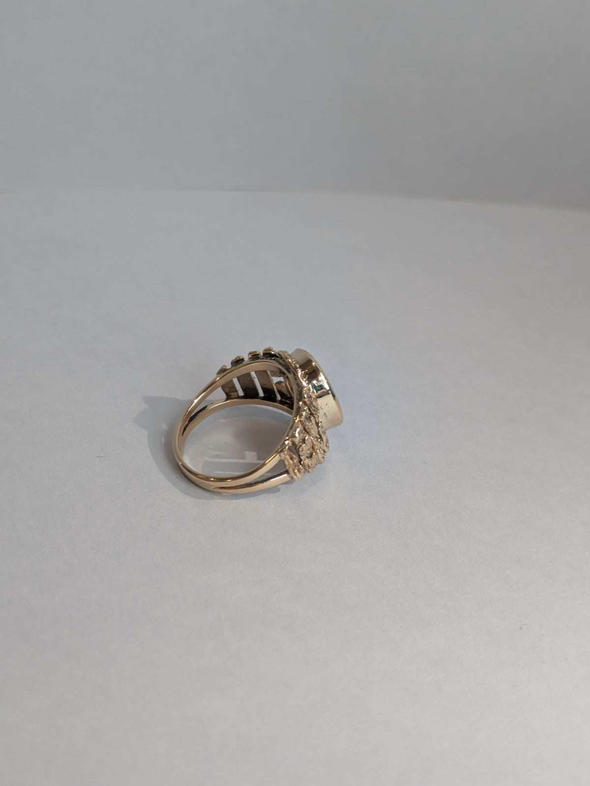 Wide Textured Opal Ring