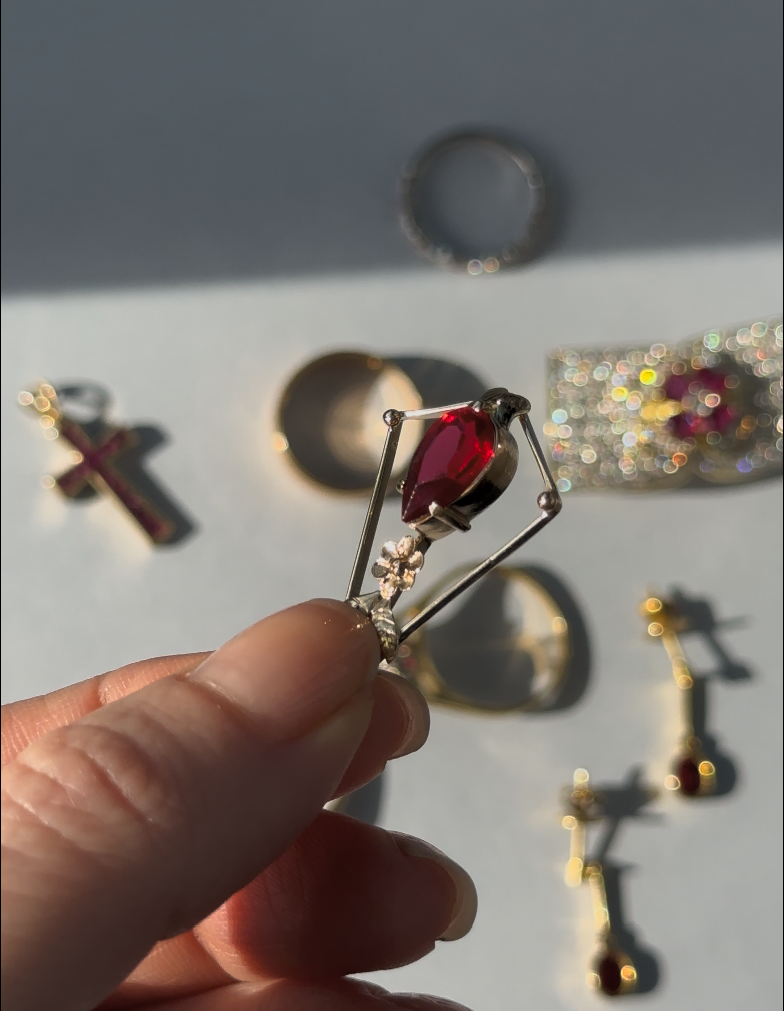 Ruby Colour Pendant