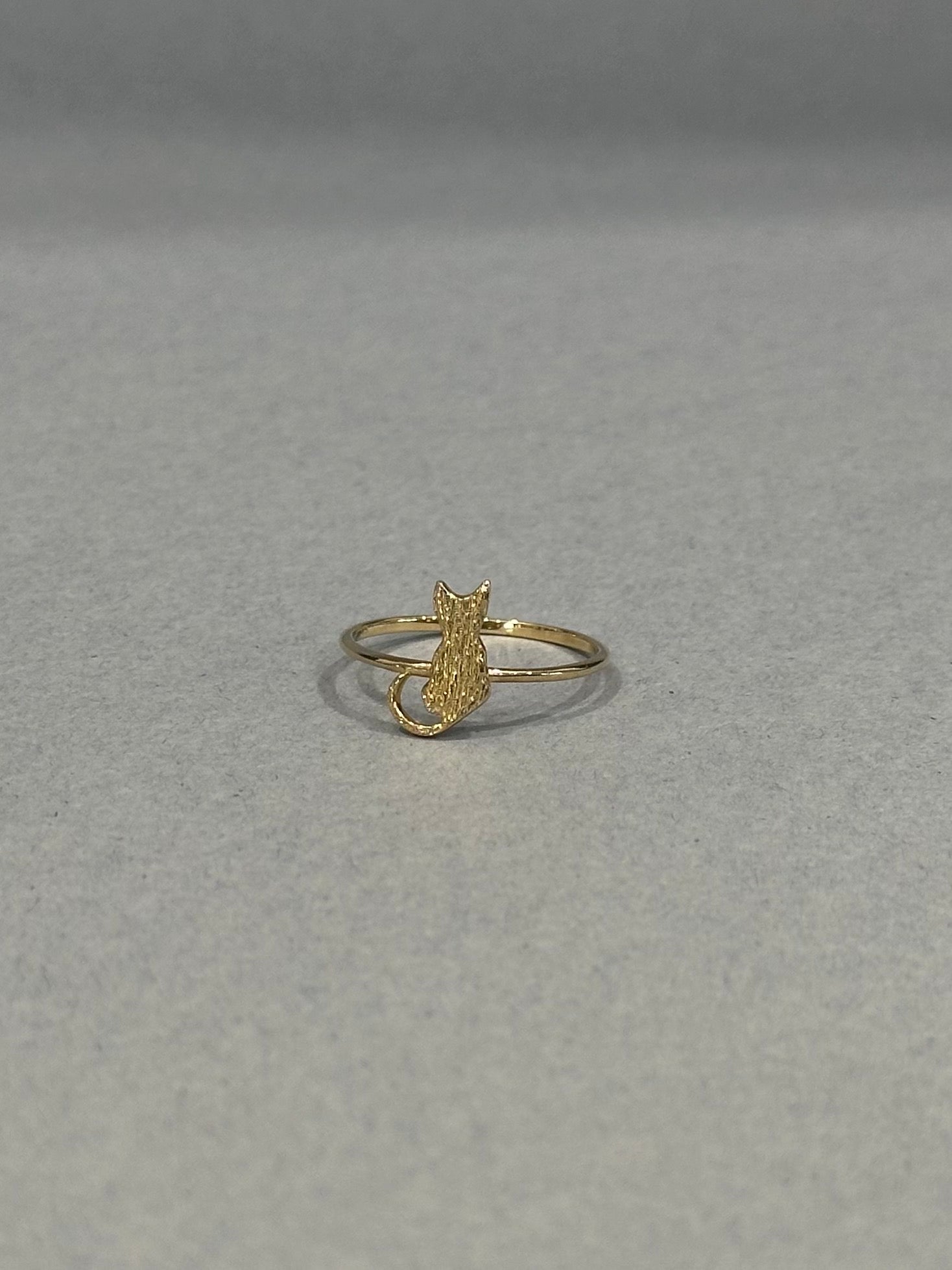 Yellow Gold Cat Ring