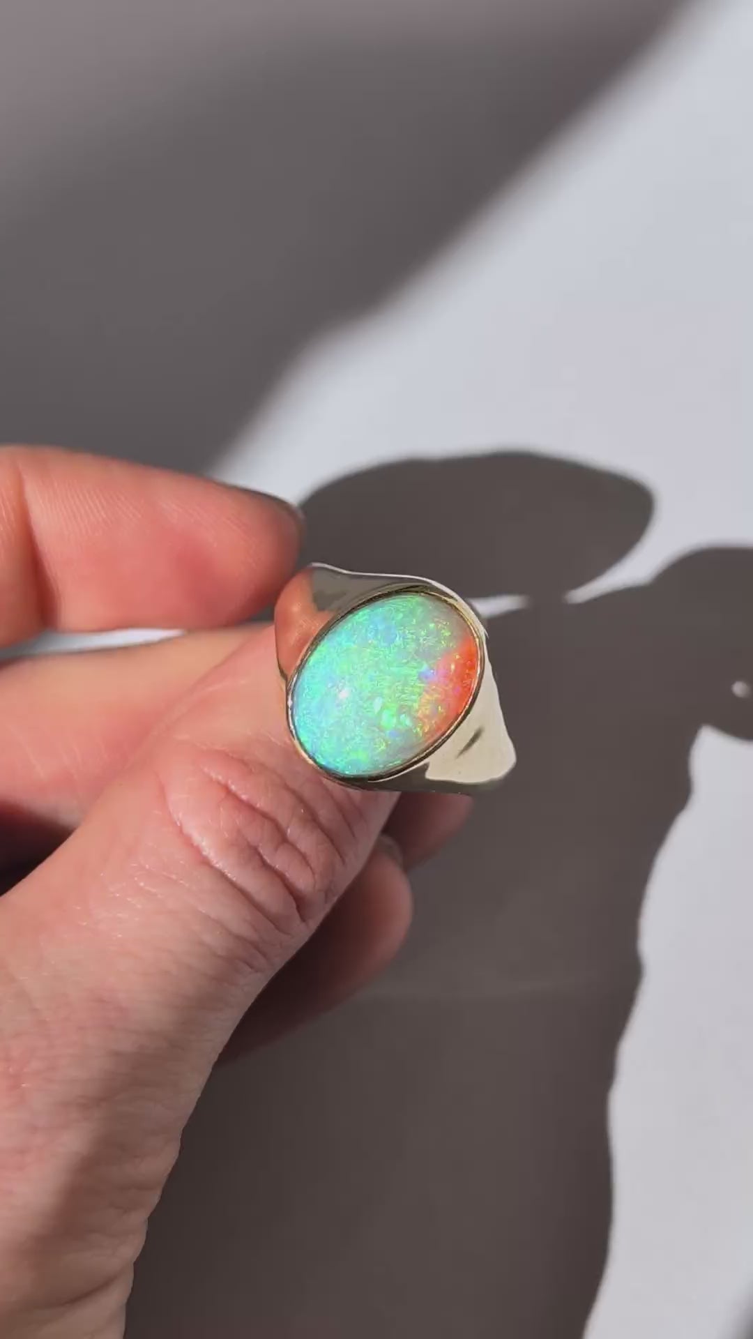 Chunky Crystal Opal Signet